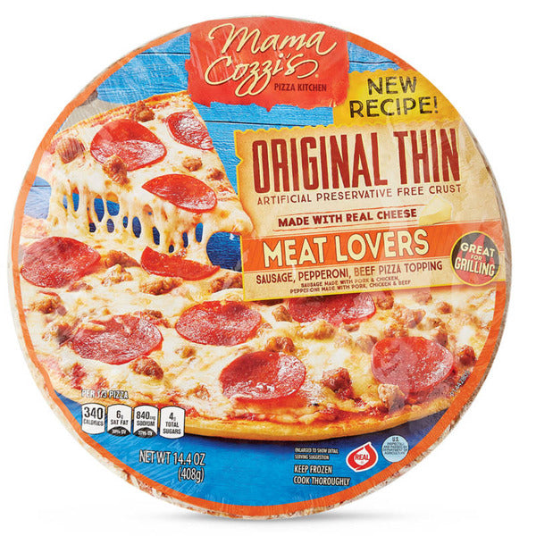 Mama Cozzi's Pizza Kitchen Original Thin Meat Lovers Pizza 14.9 oz