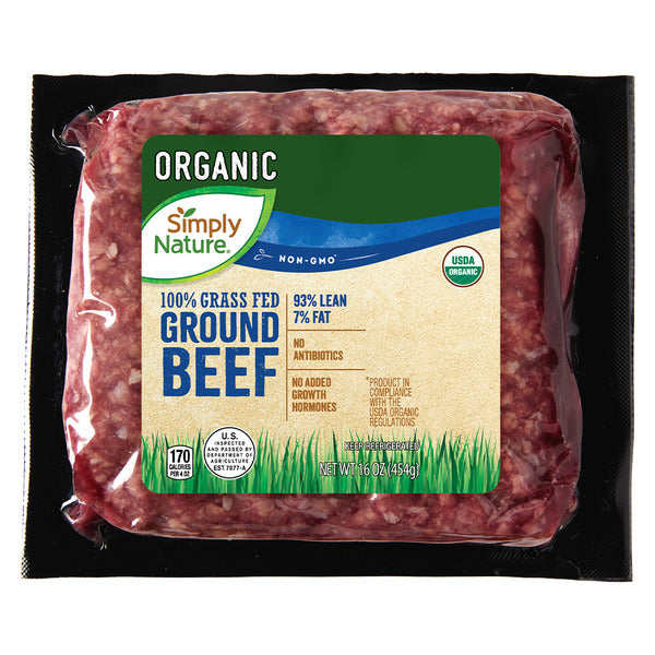 Simply Nature Organic 100% Grass Fed Ground Beef 1 lb