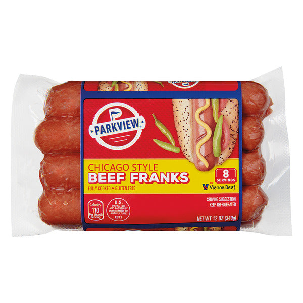 Parkview Chicago Style Beef Franks 12 oz