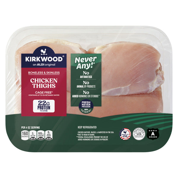 Never Any! Boneless Skinless Chicken Thighs, 1.4 lb