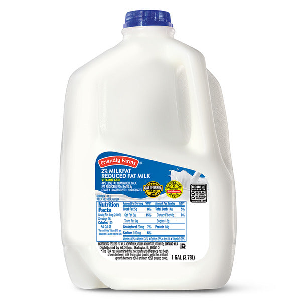 Friendly Farms 2% Reduced Fat Milk 1 gal