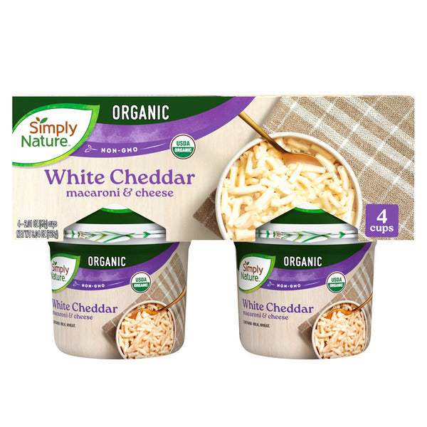 Simply Nature Organic White Cheddar Macaroni & Cheese, 4 Cups 8.04 oz