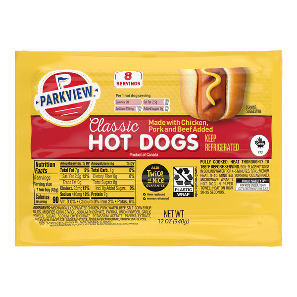 Parkview Classic Hot Dogs 12 oz