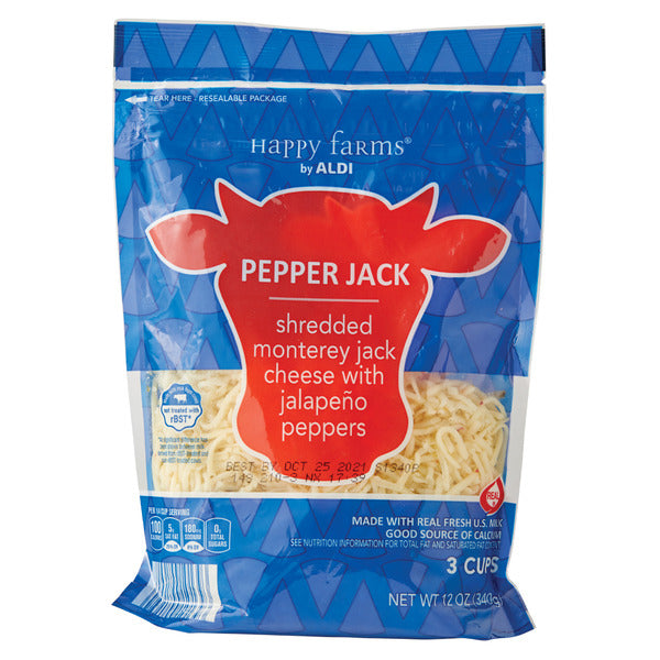 Happy Farms Pepper Jack Shredded Cheese 12 oz
