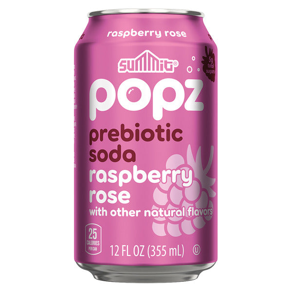 Summit Prebiotic Raspberry Rose Flavored Soda 12 fl oz