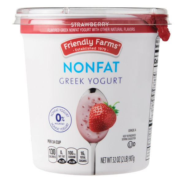 Friendly Farms Nonfat Strawberry Greek Yogurt 32 oz