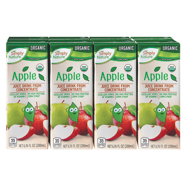 Simply Nature Organic Apple Juice Boxes- 8 Pack, 6.75 fl oz Juice Boxes 6.75 fl oz