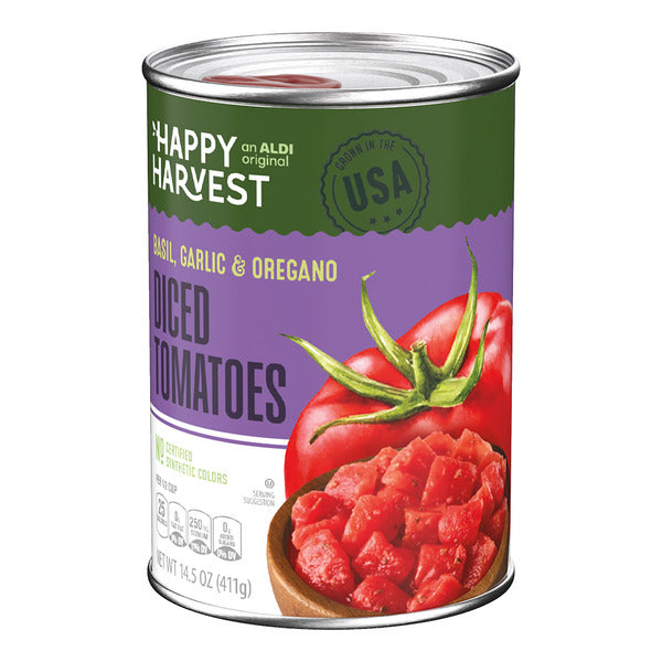 Happy Harvest Diced Tomatoes with Basil, Garlic and Oregano 14.5 oz
