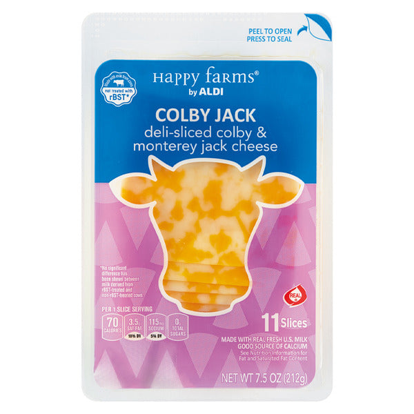 Happy Farms Deli Sliced Colby Jack Cheese 7.5 oz