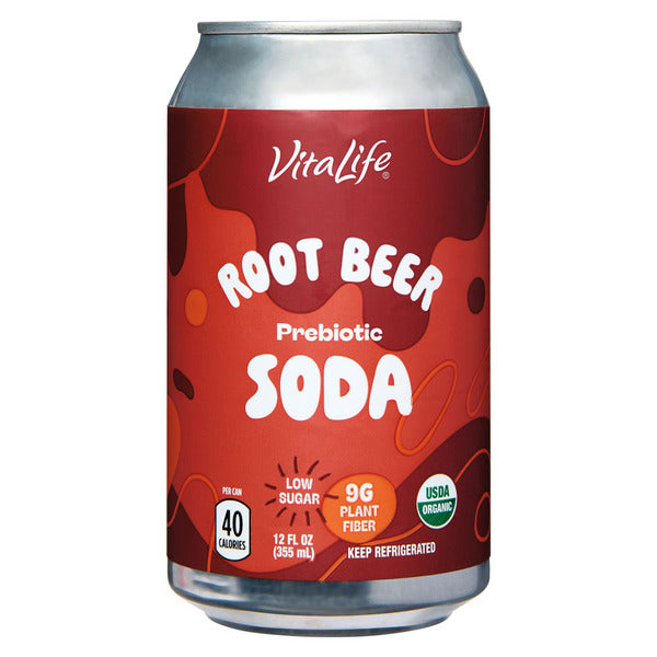 Vitalife Root Beer Prebiotic Soda 12 fl oz