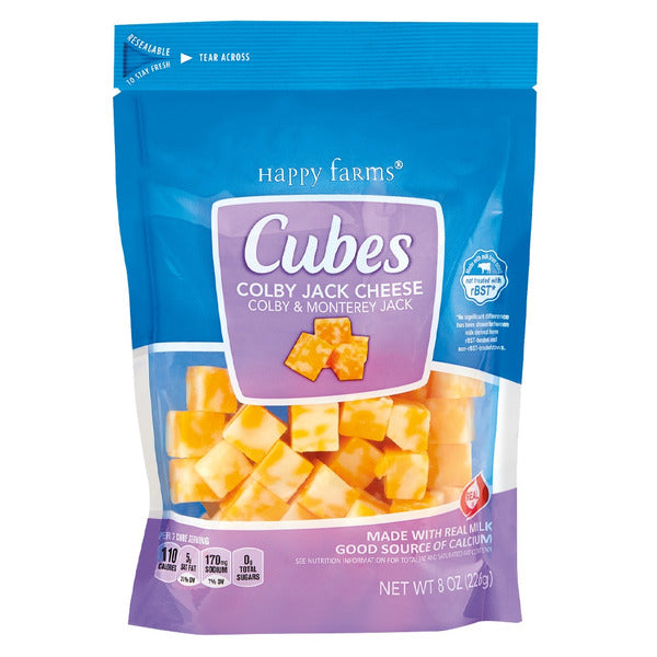 Happy Farms Colby Jack Cheese Cubes 8 oz
