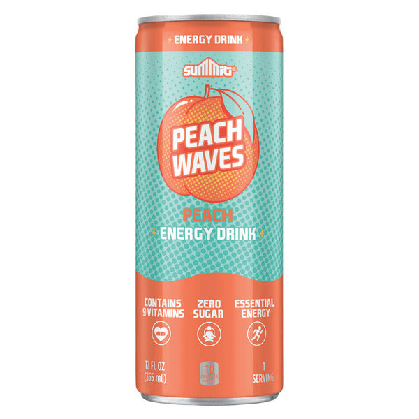 Summit Peach Waves Energy Drink 12 fl oz