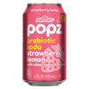 Summit Popz Strawberry Lemon Flavored Prebiotic Soda 12 fl oz