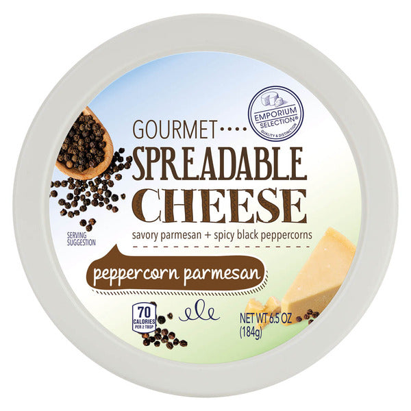 Emporium Selection Peppercorn Parmesan Gourmet Spreadable Cheese 6.5 oz