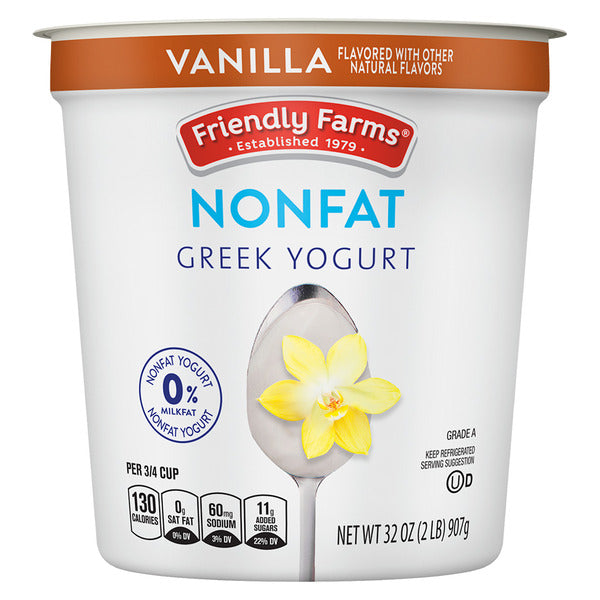 Friendly Farms Nonfat Vanilla Greek Yogurt 32 oz