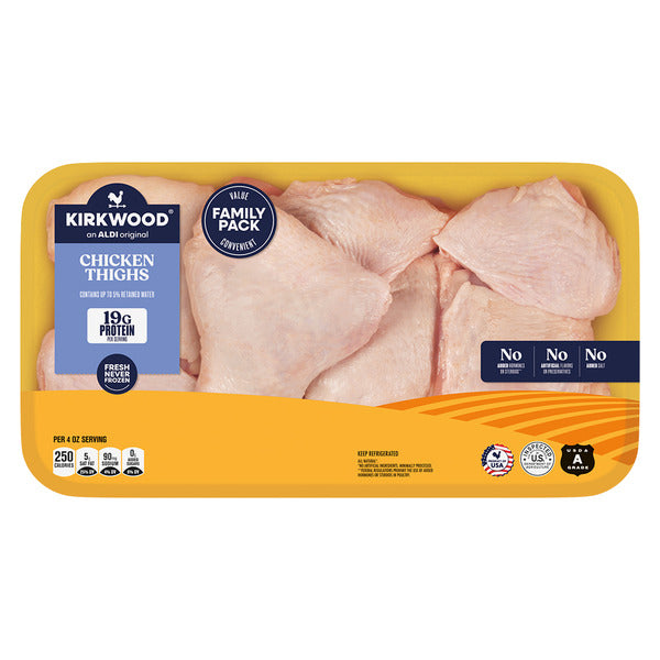 Family Pack Bone-In Skin-On Chicken Thighs, per lb About 5.15 lb