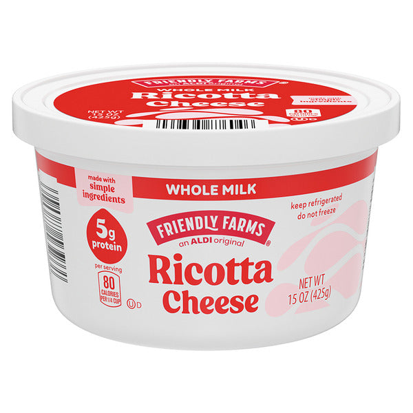Friendly Farms Whole Milk Ricotta Cheese 15 oz