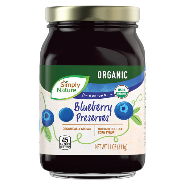 Simply Nature USDA Organic Blueberry Preserves 11 oz