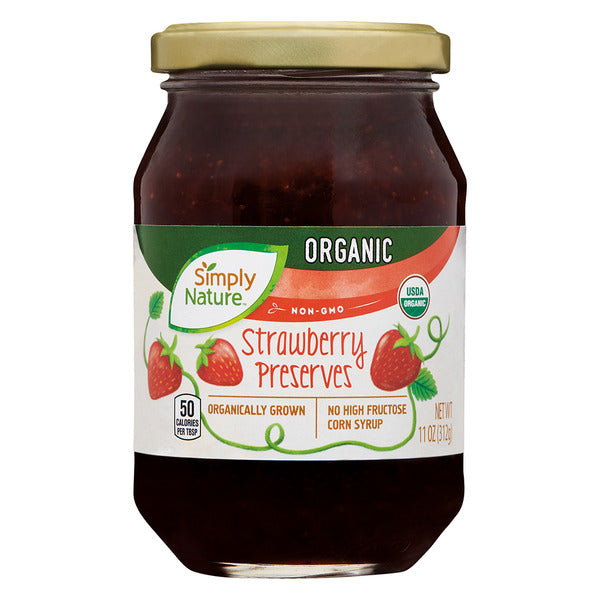 Simply Nature USDA Organic Strawberry Preserves 11 oz
