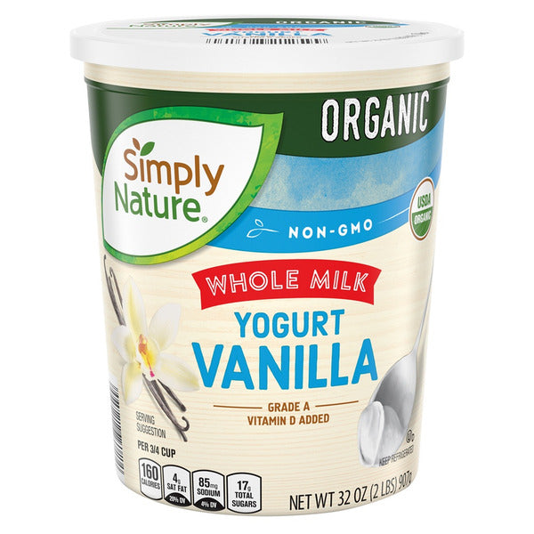 Simply Nature Organic Whole Milk Vanilla Yogurt 32 oz