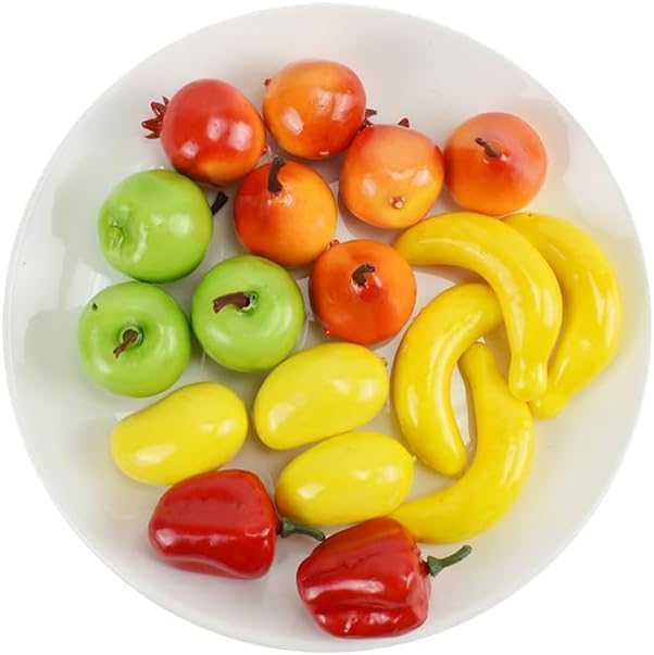 40 Pcs Yellow Mini Fake Banana Fruit, Artificial Banana Props, Plastic Foam Vegetables Fruit as Home Party Ornament Craft Props Gift,Simulation Fruit Props for Photography Blenders and Sponges 3-6CM