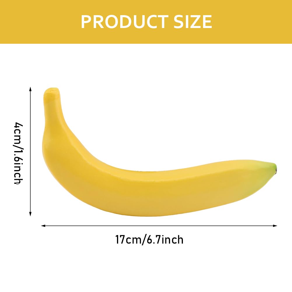 4 Pack Artificial Banana, Realistic Foam Fake Banana Fruit, Fake Food Model