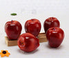Yangshine 3 Pack Artificial Lifelike Simulation Dark Red Apples Fake Fruit