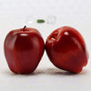 Yangshine 3 Pack Artificial Lifelike Simulation Dark Red Apples Fake Fruit