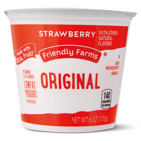 Friendly Farms Strawberry Lowfat Yogurt 6 oz