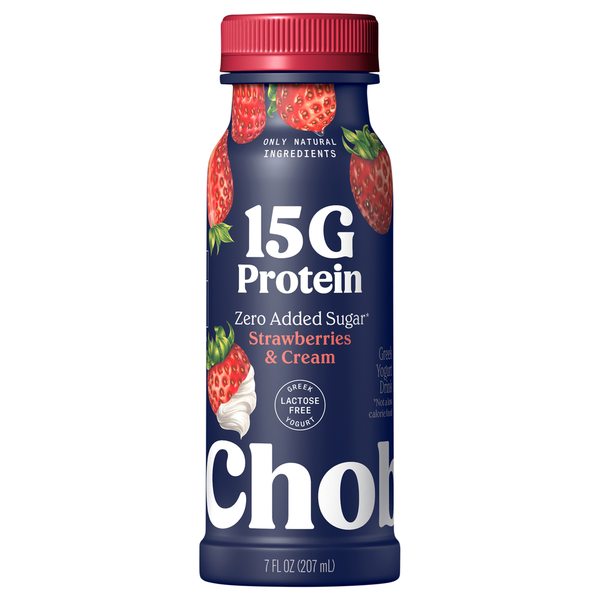 Chobani 15G Protein Strawberries & Cream Drinkable Yogurt 7 fl oz