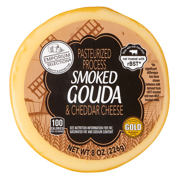 Emporium Selection Smoked Gouda Round & Cheddar Cheese 8 oz
