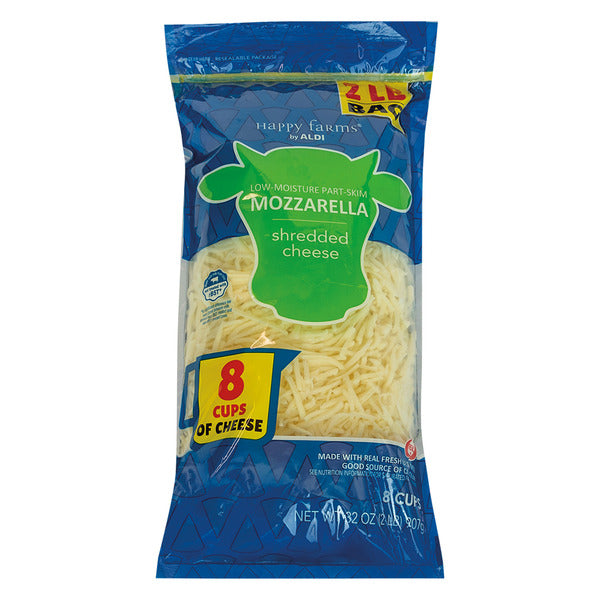 Happy Farms Low-Moisture Part-Skim Shredded Mozzarella Cheese 32 oz