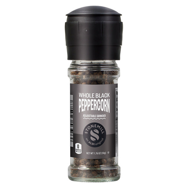 Stonemill Adjustable Whole Black Peppercorn Grinder 1.76 oz