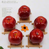 Yangshine 3 Pack Artificial Lifelike Simulation Dark Red Apples Fake Fruit