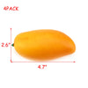 HEVSTIL 4Pk Artificial Green Mangoes, Lifelike Fake Fruit for Kitchen Decor