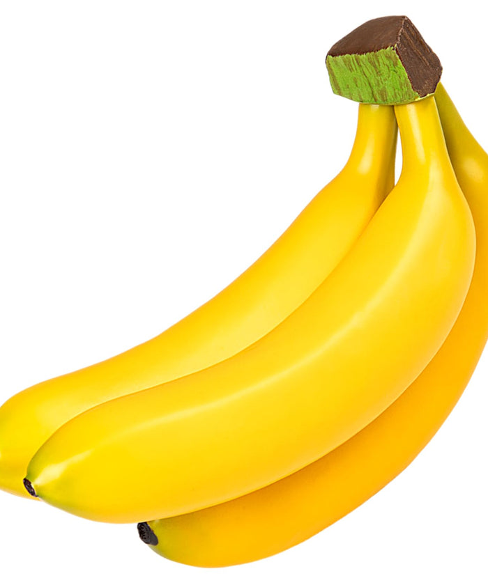3 Heads Fake Banana, Artificial Plastic Bananas Bulk, Faux Bananas Bunch