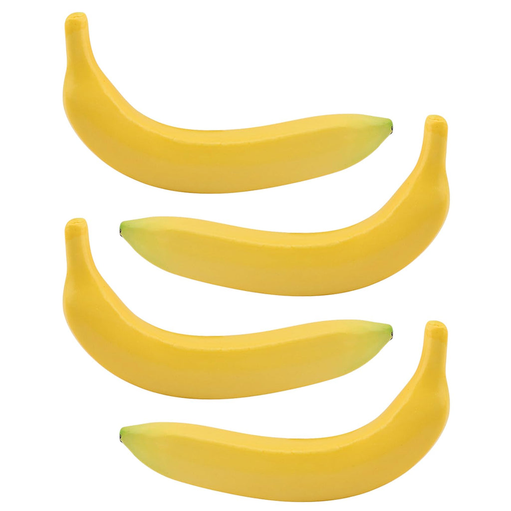4 Pack Artificial Banana, Realistic Foam Fake Banana Fruit, Fake Food Model