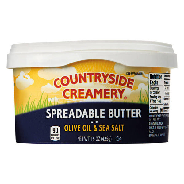 Countryside Creamery Spreadable Butter with Olive Oil & Sea Salt 15 oz