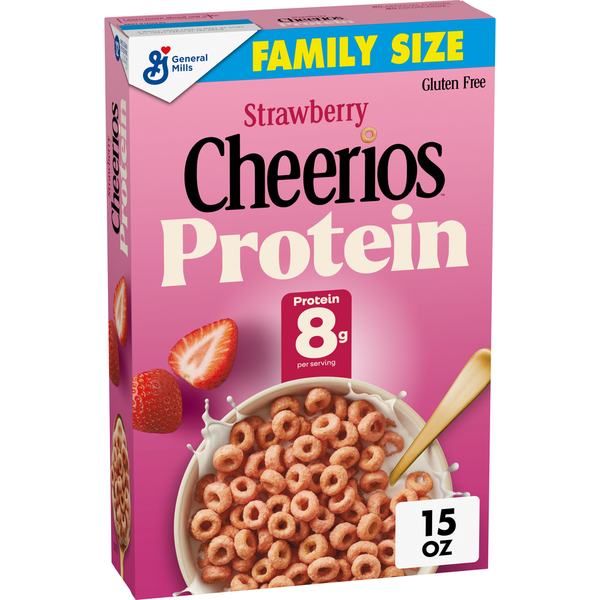 General Mills Gluten Free Strawberry Protein Cheerios Cereal 15 oz