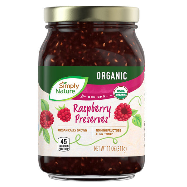 Simply Nature Organic Raspberry Preserves 11 oz