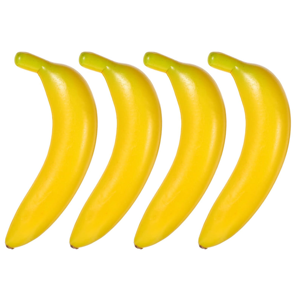 4 PCS Realistic Fake Banana Artificial Plastic Banana Lifelike Plastic Foam