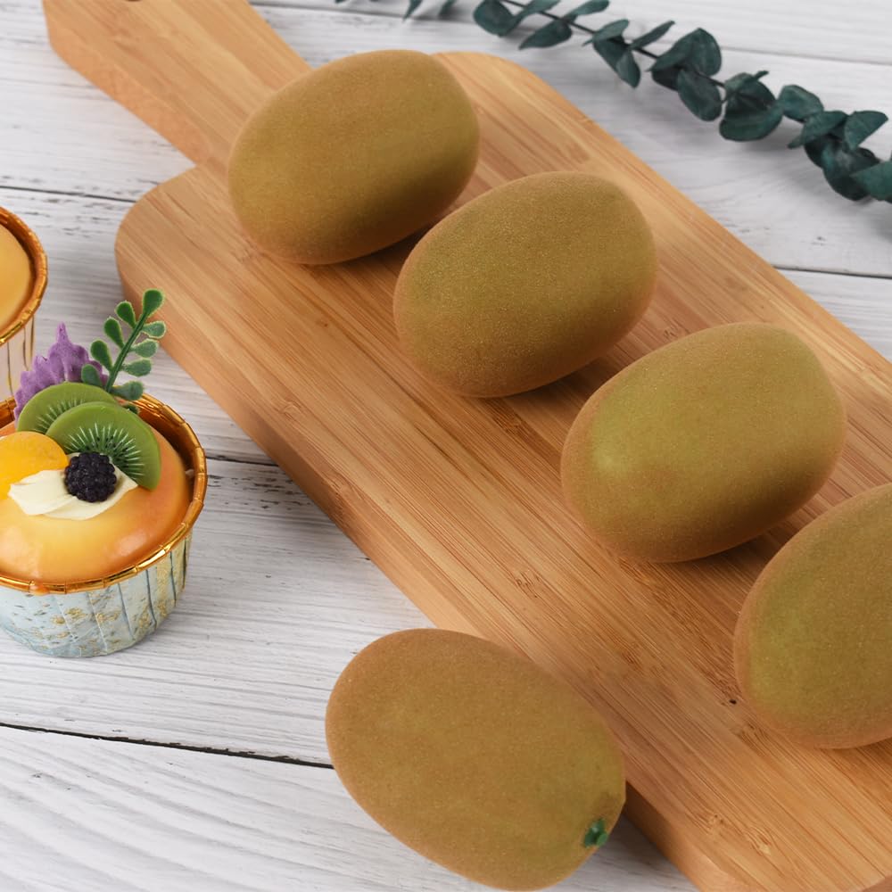 LUEYAO Fake Kiwi Fruit Yellow Lifelike for Kitchen Party Decor 6PCS
