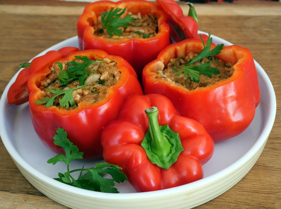 Big Red Sweet Pepper Seeds - Capsicum - for Planting, 150+ Herb Seeds, Indoor or Outdoor Growing, Non-GMO (1)