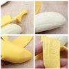 Dhjrefhhd 1Pcs Banana Squeeze Prop Fake Banana Stretchy Fidget Tool Novelty Stress Relief Funny Peeled Fake Banana Fruit Stress Tool Halloween Christmas Party April Fool's Day Decorate