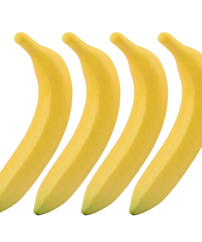 4 Pack Artificial Banana, Realistic Foam Fake Banana Fruit, Fake Food Model