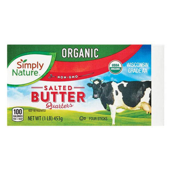 Simply Nature USDA Organic Salted Butter - 4 Sticks 16 oz