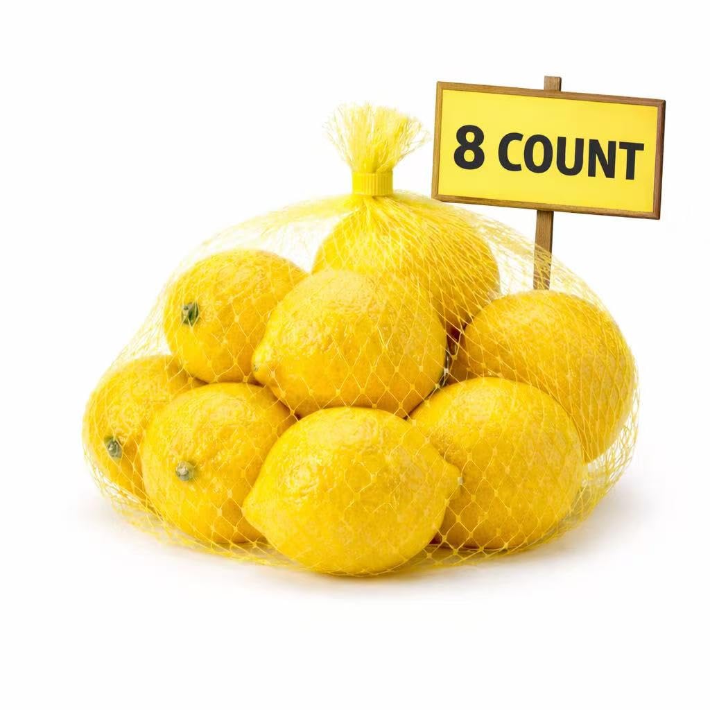Fresh lemons, 8 Count