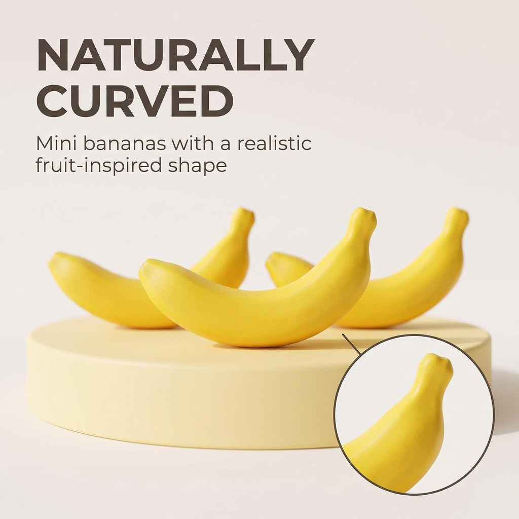 40 Pcs Yellow Mini Fake Banana Fruit, Artificial Banana Props, Plastic Foam Vegetables Fruit as Home Party Ornament Craft Props Gift,Simulation Fruit Props for Photography Blenders and Sponges 3-6CM