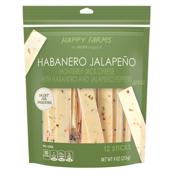 Happy Farms Habanero Jack Cheese Snack Sticks, 12 count 9 oz