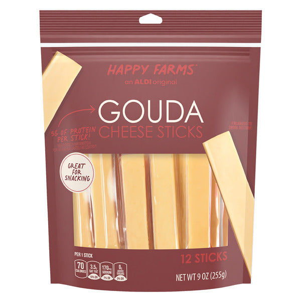 Happy Farms Gouda Cheese Snack Sticks, 12 count 9 oz